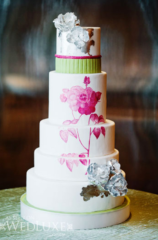 Hand Painted Victorian Cake