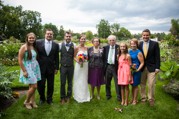 Family Photo at Outdoor Wedding