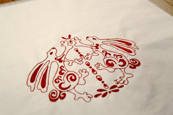 Redwork Plus Fill Embroidery Design