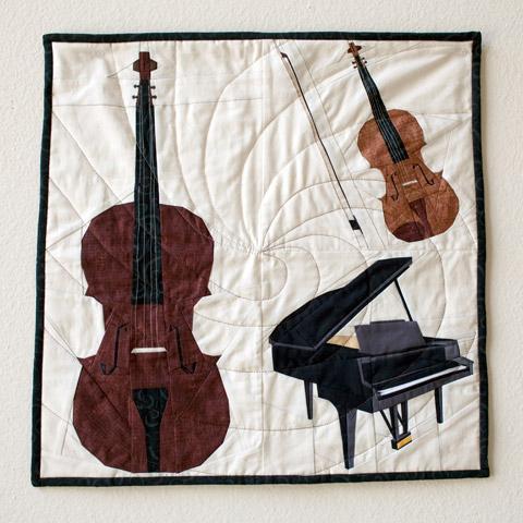 Paper Pieced Musical Instrument Quilt: Craftsy.com Pattern