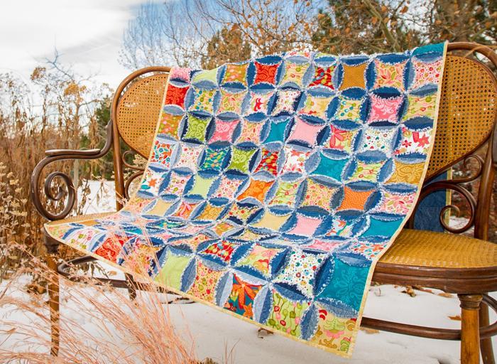 Denim Rag Quilt - Pattern available on Craftsy