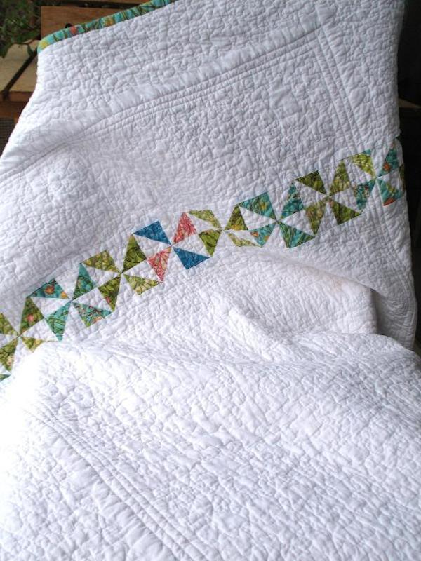 Pinwheel and Prairie Point Baby Quilt