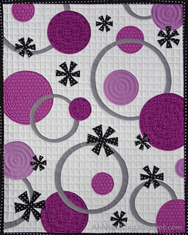 Radiant Orchid Rings and Circles Quilt Pattern 