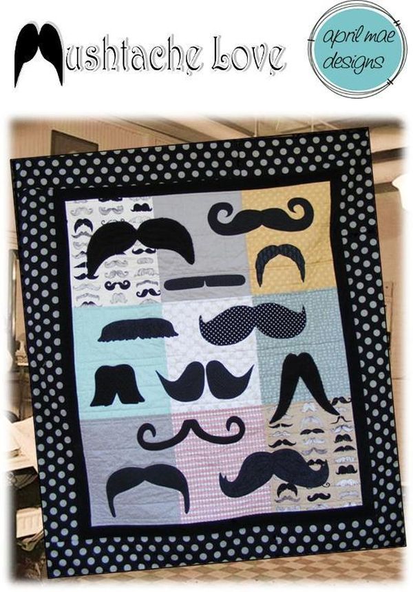 Mustache Love Quilt Pattern