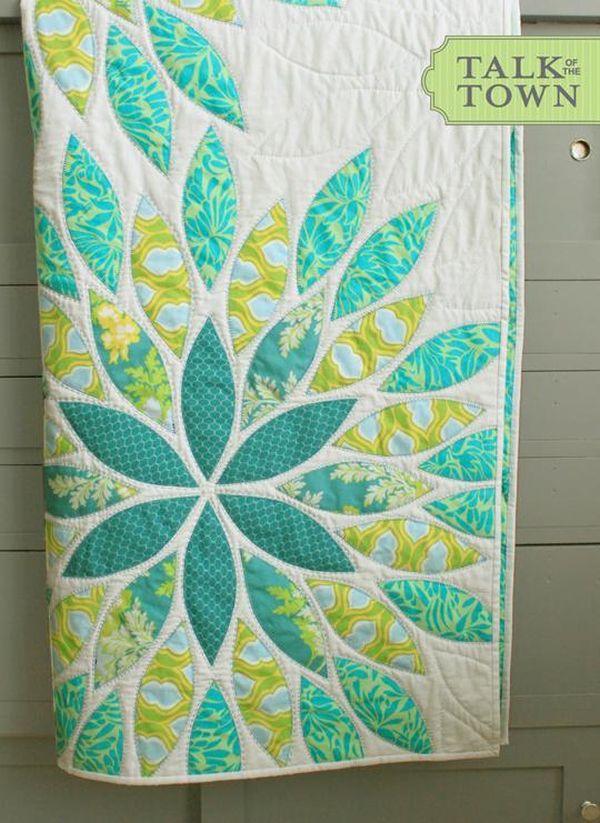 Sea Glass Baby Quilt with Fusible Applique