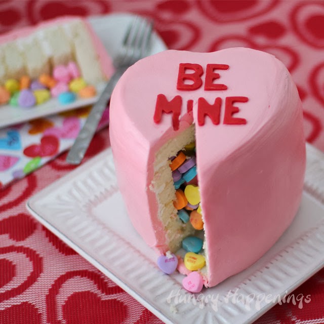 Candy Hearts Surprise Inside Cake