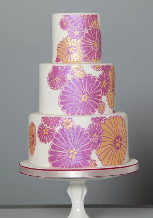 Vintage Floral Inspired Painted Cake