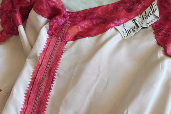 Zipper on a Hand-Sewn Garment