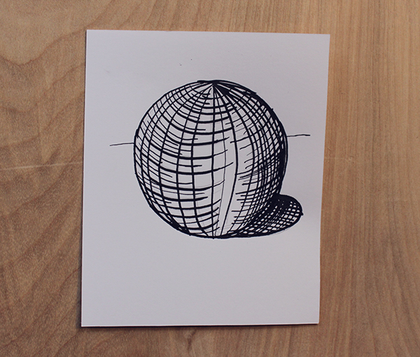 cross contour ink technique