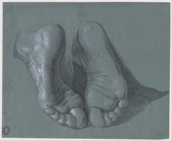 Study drawing of two feet 