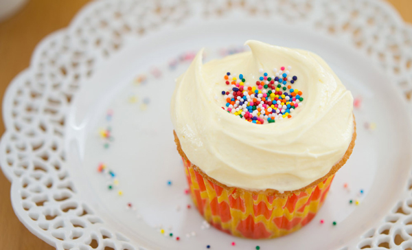 French Buttercream Almond Cupcake