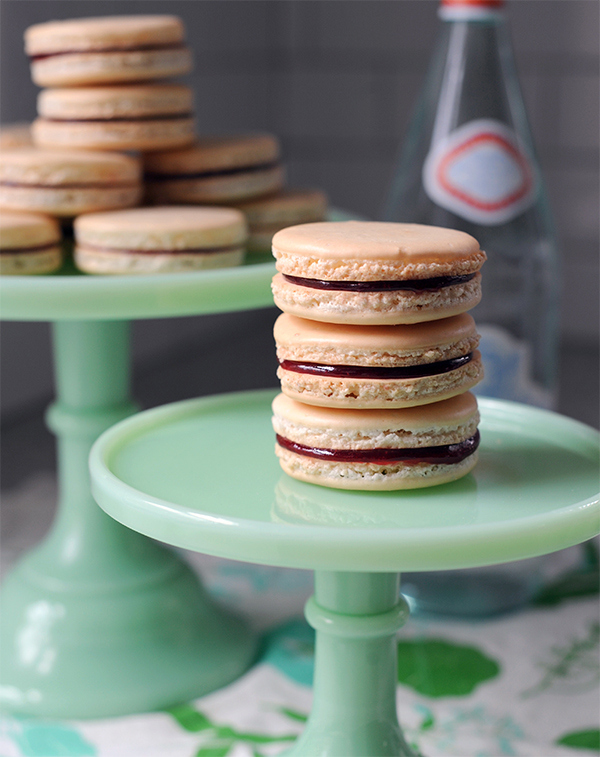 French Macarons on a Cake Stand
