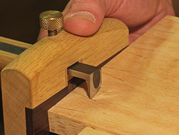 cutting gauge on the outside surface