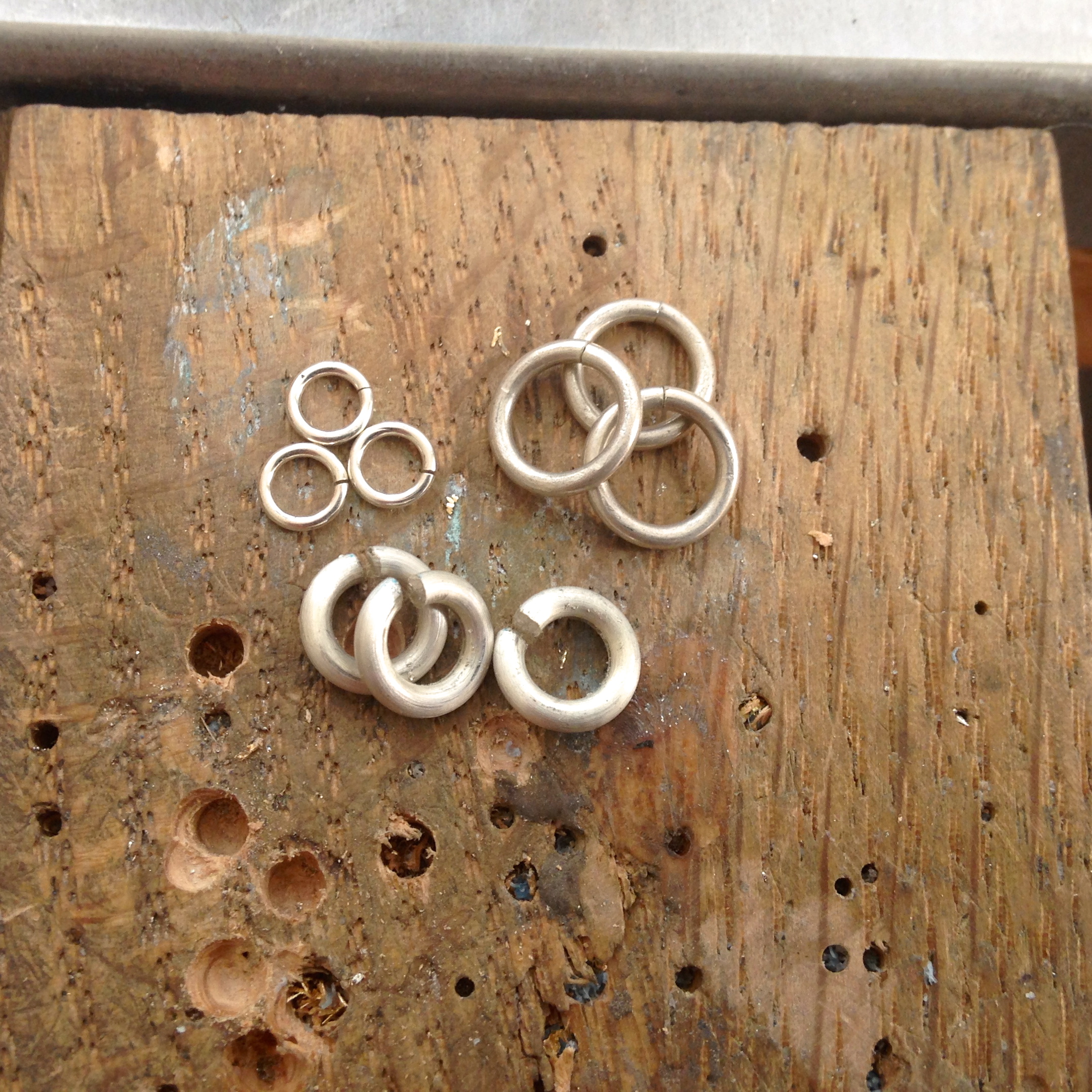 Three Sizes of Wire Jump Rings