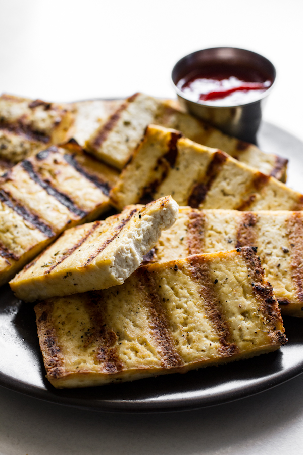 Soft Interior Texture of Grilled Tofu