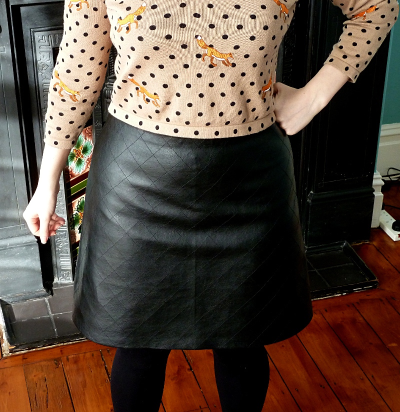 Pleather Skirt - Sewing With Faux Leather Tips and Tricks 