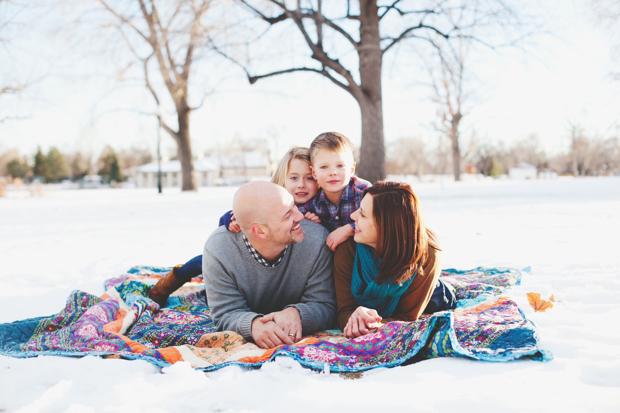 Family of Four Outdoor Portrait