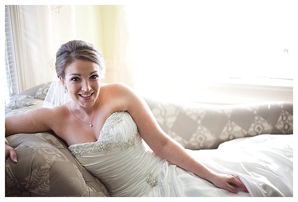 bride on sofa