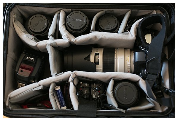 Gear in camera bag