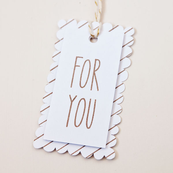 Die Cut For You Gift Tag