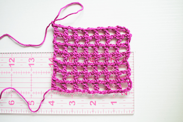 Determining Gauge for filet crochet