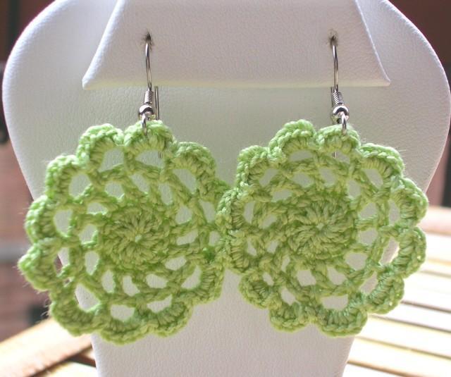 Crocheted Doily Earrings