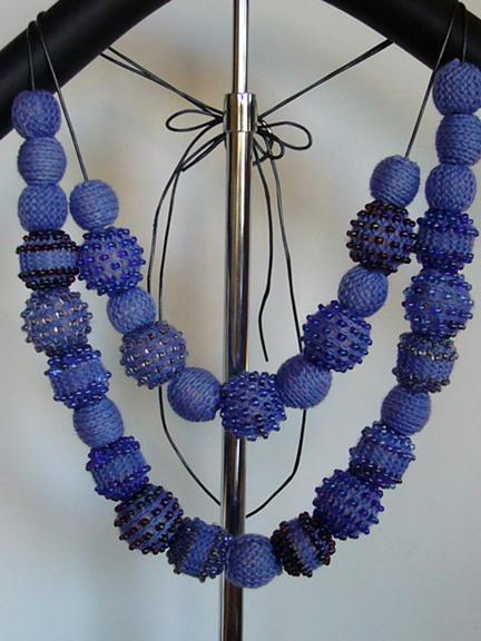 Faith's knit bead necklace