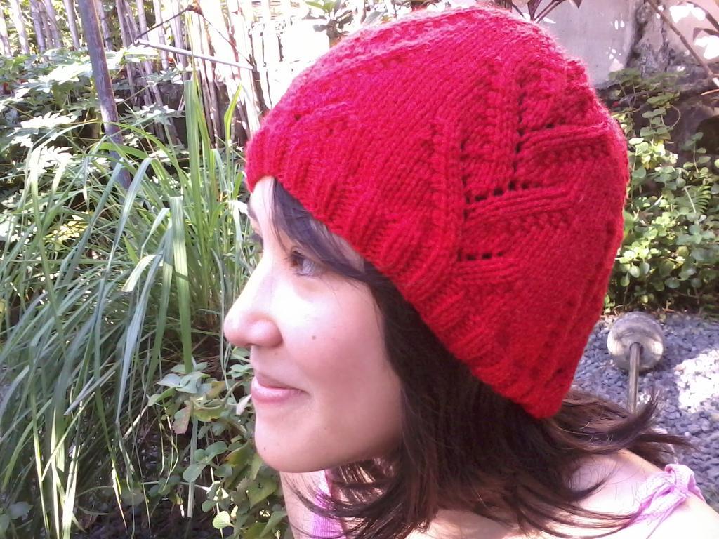 Lily of the valley knitted hat