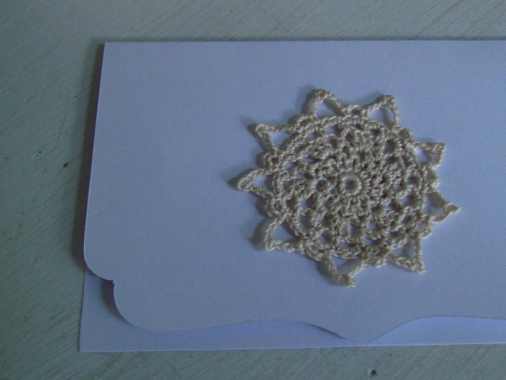 Doily lace greeting card