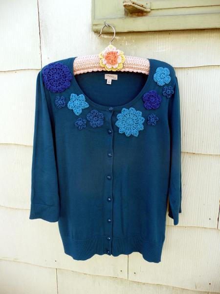 Crochet embellished cardigan