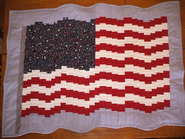 Bargello flag wall hanging