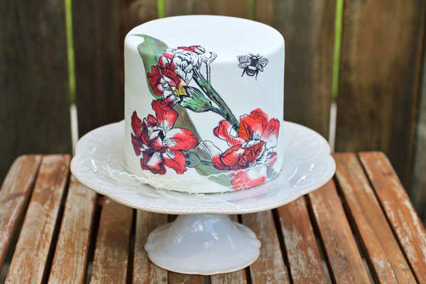 Hand painted cake by Sweet and Swanky