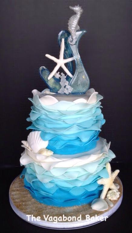 Blue sea cake by Vagabond Baker