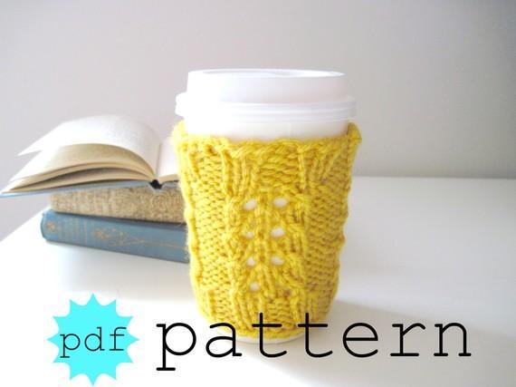 Knit good morning coffee cozy