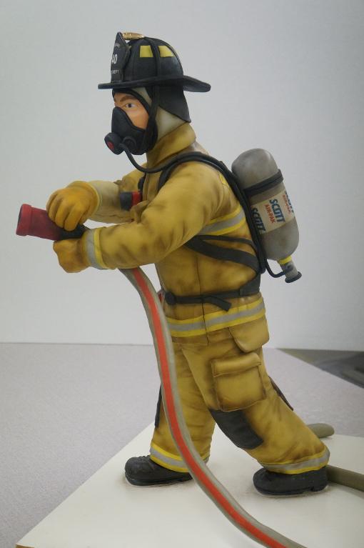 Sculpted Firefighter Cake