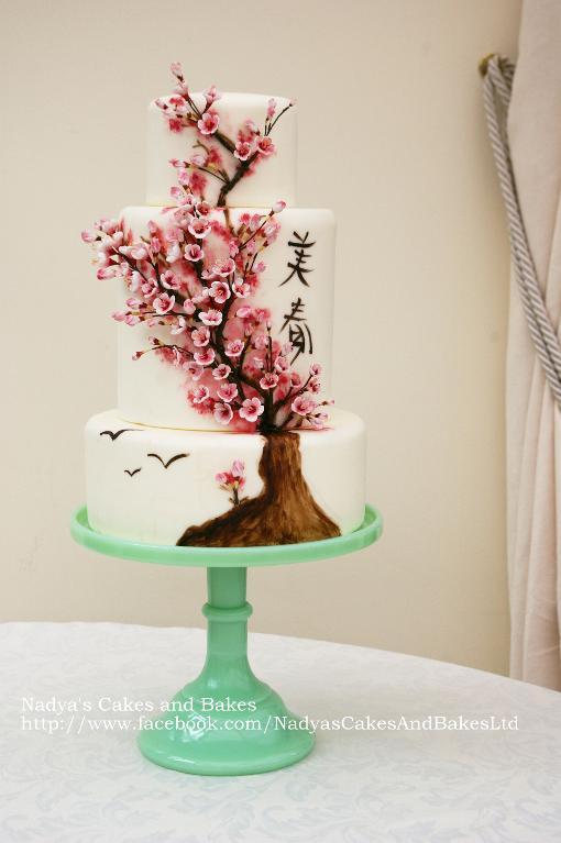 Japanese cherry blossom cake 