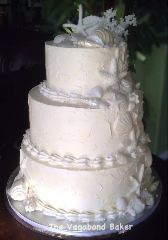 White seashell cake by Vagabond Baker