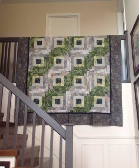 Log Cabin Quilt With Batiks