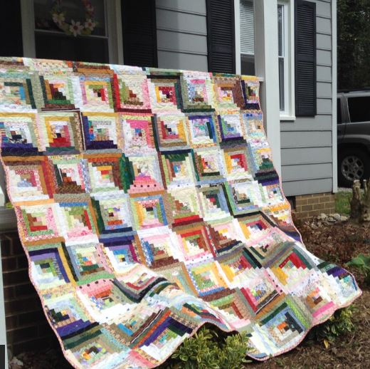 Log cabin quilt using value