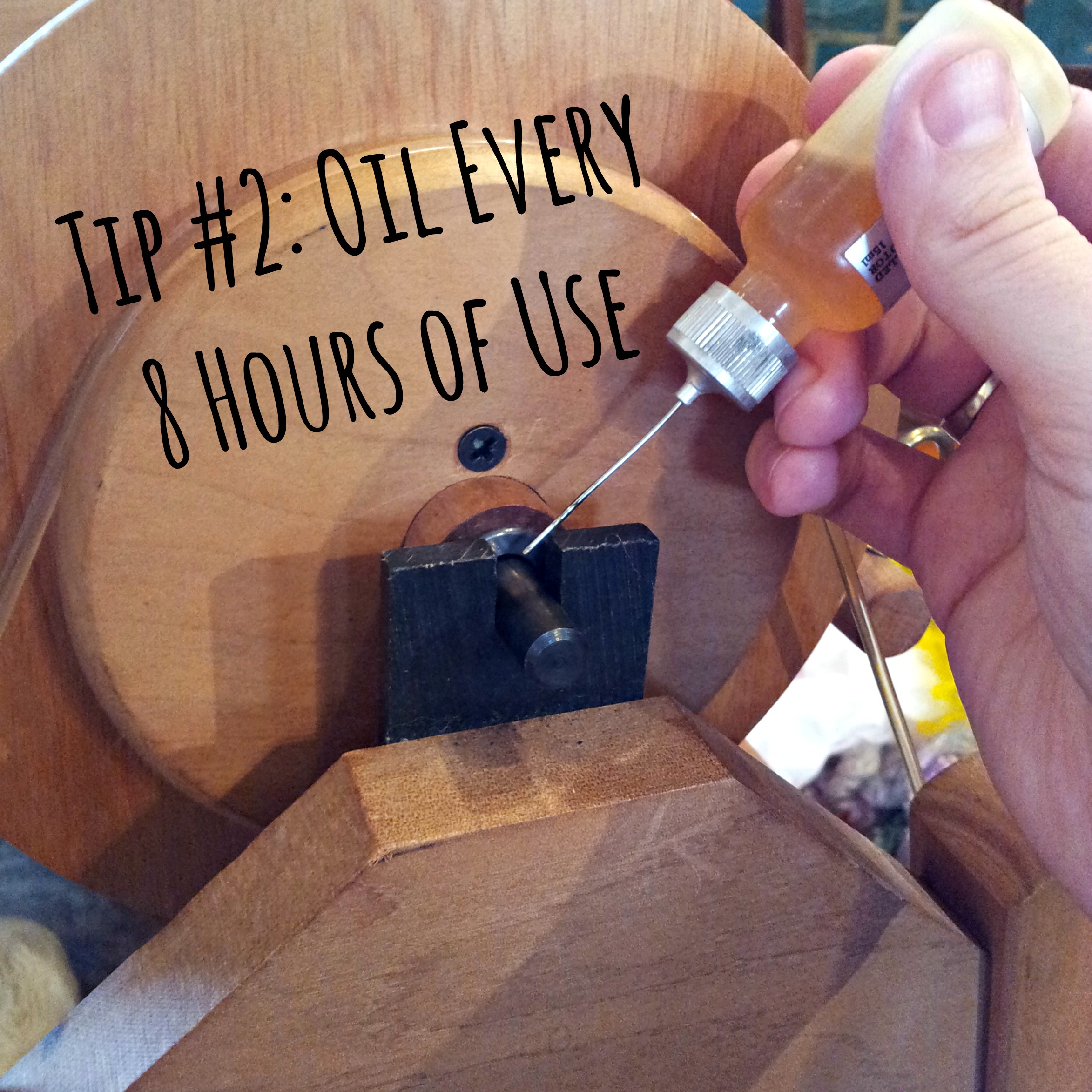 Oil Spinning Wheel After Every 8 Hours of Use