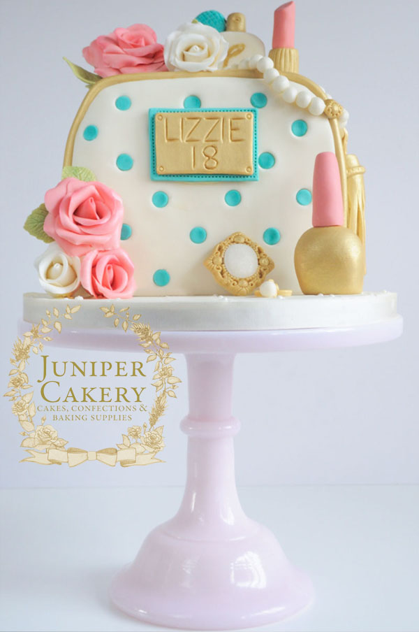 Cosmetics and jewels cake by Juniper Cakery