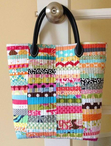 Scrap Happy Quilted Tote Bag Pattern