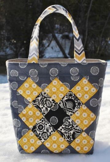 Sophie Jane: Black and Yellow Tote Bag