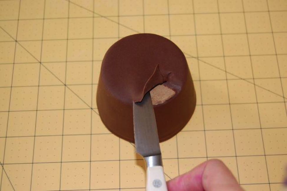 Step 6: Cutting Excess Fondant