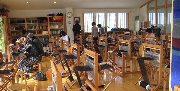 A Studio Full of SAORI Weaving Looms in Japan