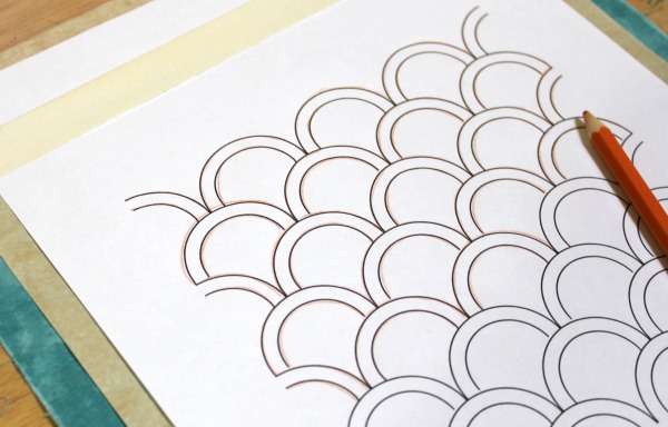 Tracing Sashiko designs with White Carbon Paper