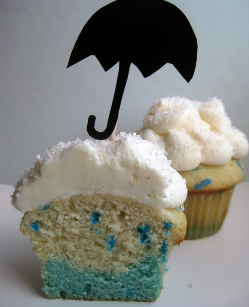 Cute Rain Cupcakes