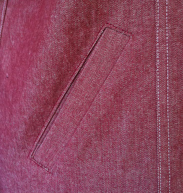 welt pocket on a denim jacket