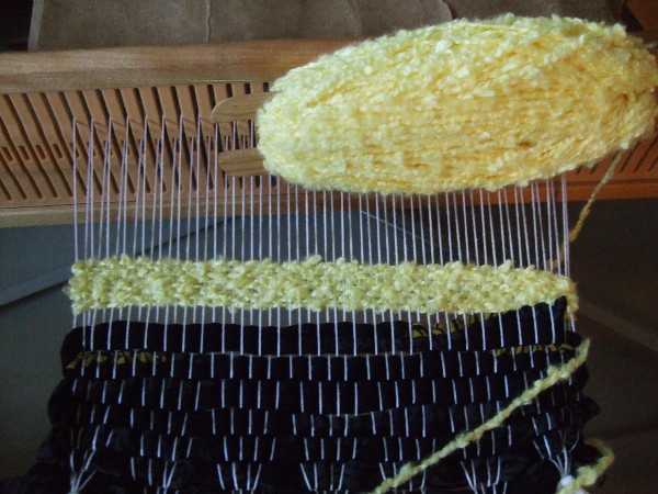 weaving in progress
