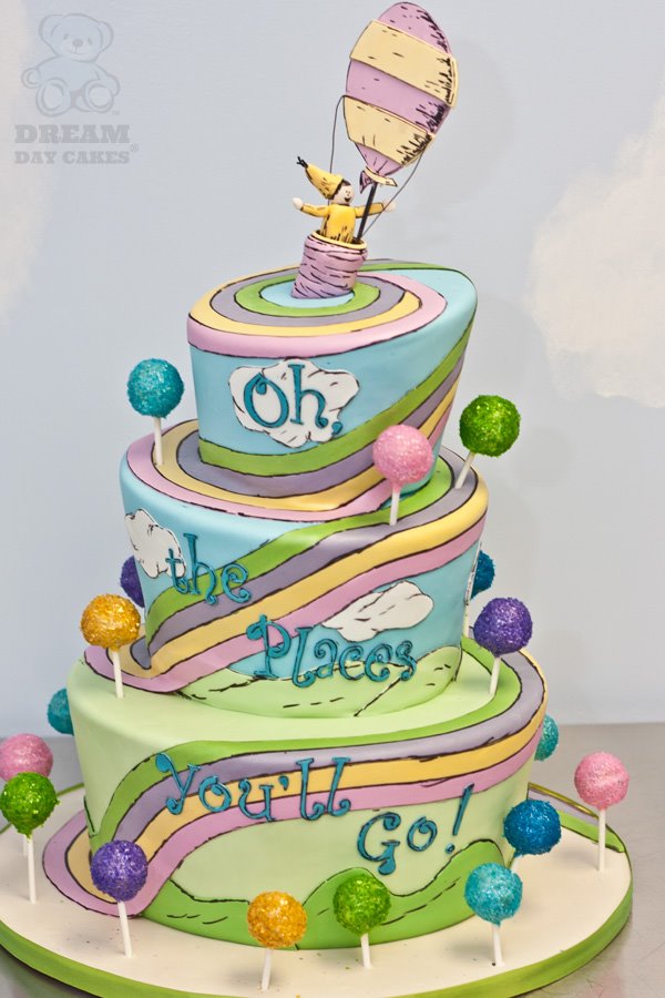 Oh the Places You'll Go Cake